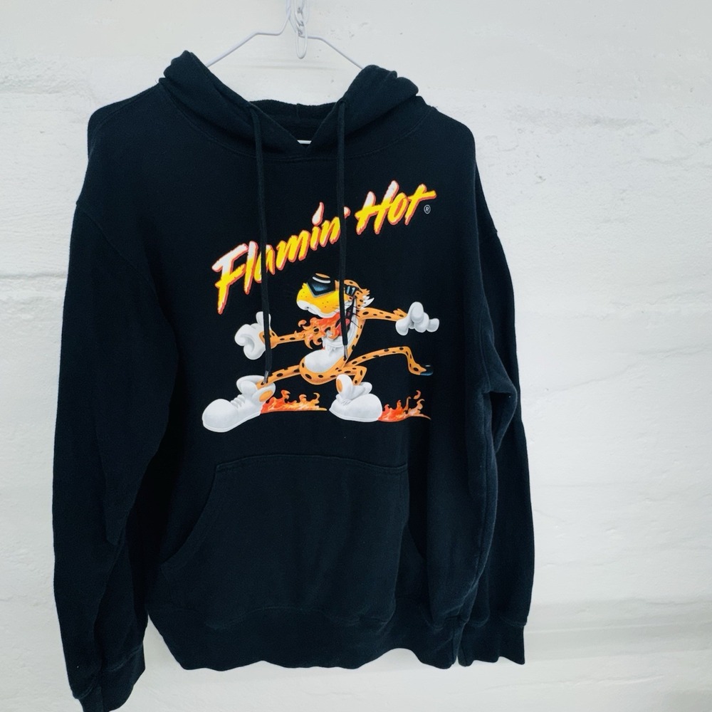 Cheetos Flamin' Hot Hoodie‎ Medium  • Chester Cheetah • Black